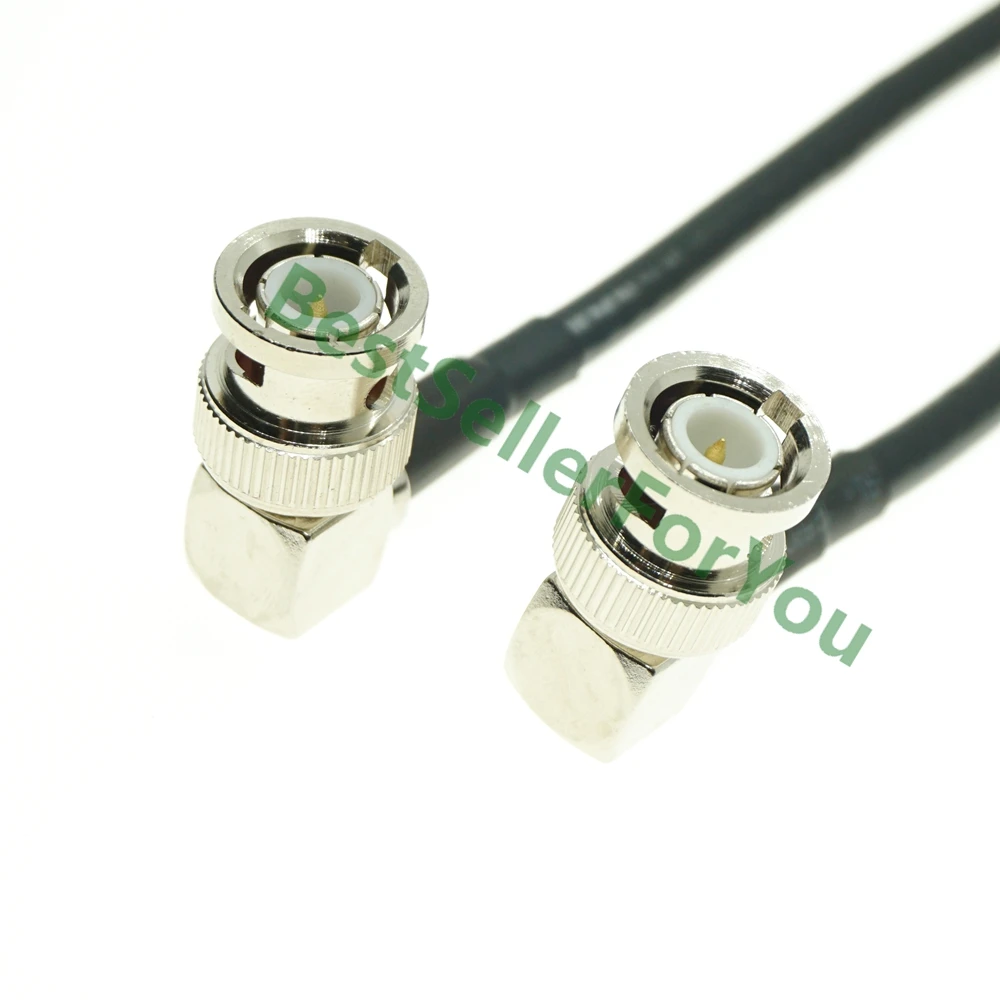 

RG58 BNC Male Right Angle to BNC Male Connector Right Angle RA 90° RF Pigtail Coaxial Cable Low loss