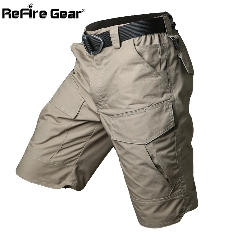 Shorts tácticos impermeables hombre – Camuflaje militar con bolsillo - imagen 2