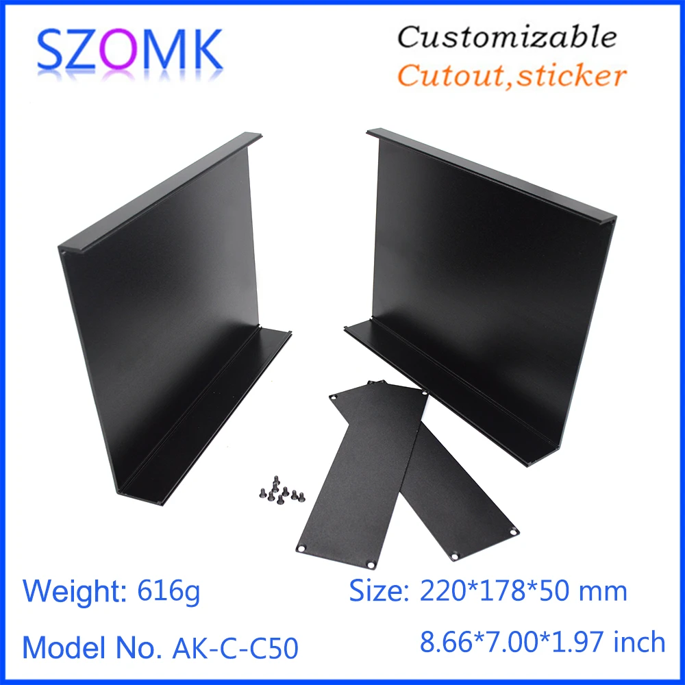 1 pezzo 50*178*220mm scatola di recinzione di alimentazione per estrusione di alluminio elettrico szomk scatola di pcb per elettronica di qualità di vendita calda