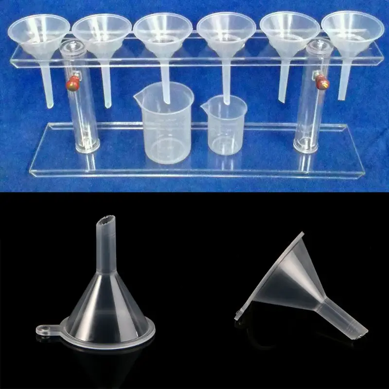 10PCS Small Transparent Funnels Plastic Home School Lab Tool for Bottle Filling Perfumes Chemicals Arts Crafts Supplies