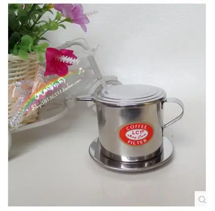 FeiC 1pcs Portable stainless steel coffee pot Vietnamese pot no need paper filter coffee cup french press