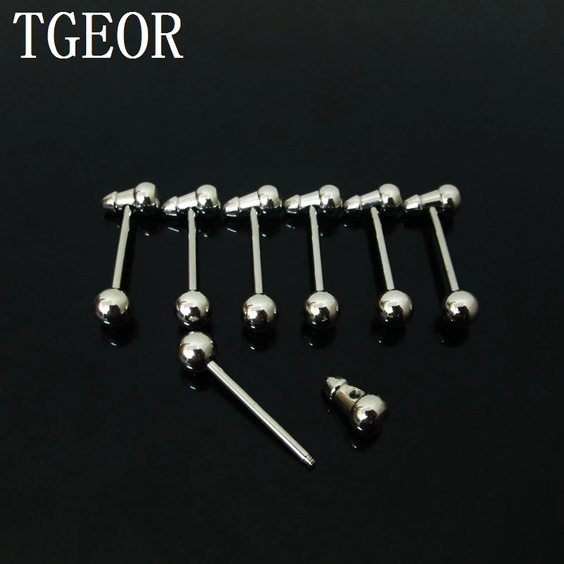 Gift 1 Pair 1.6*16*5mm tongue barbell Stainless Steel piercing tongue ring free shipping