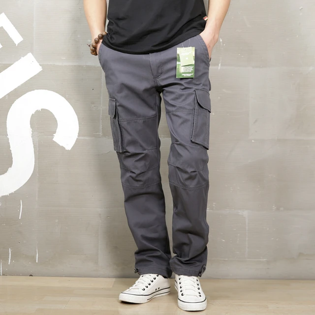 ICPANS Cargo Pants Loose Black Khaki Cargo Pants Men Elastic Waist Casual Pants Men Work Summer 2018 Male Trousers Big Size AliExpress