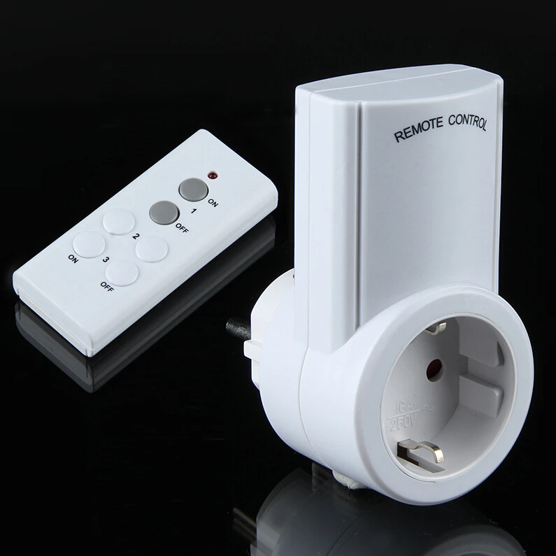 1 in 1 Wireless control socket 10A 2200W Remote control socket RF Europe standard socket 433.92mhz