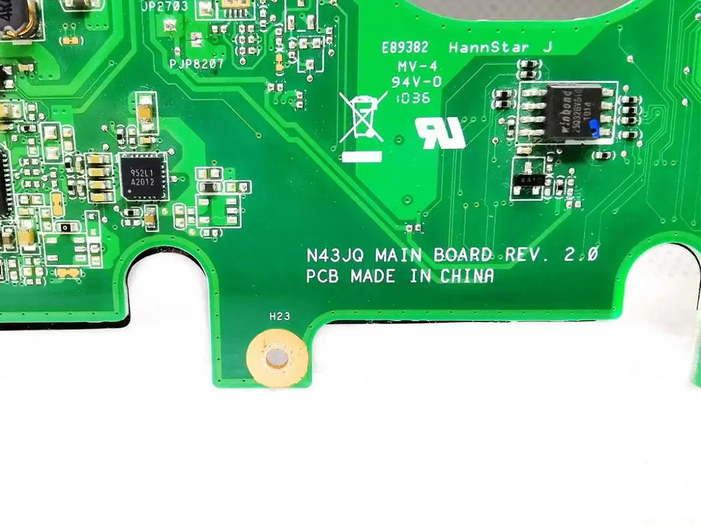 ASUS 오리지널 노트북 마더보드, N43JM, N43JQ, N43JM, GT435M, 1GB, N43JQ, REV 2.0 테스트 완료, 무료 배송