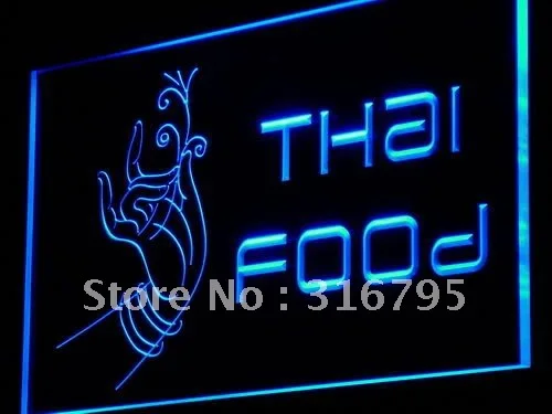 

i977 Thai Food Thailand Restaurant Cafe NR Light Signs On/Off Swtich 20+ Colors 5 Sizes