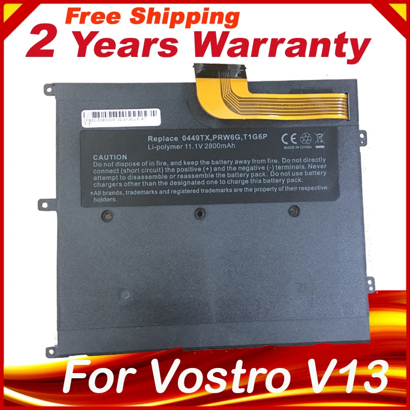 

New Laptop Battery T1G6P 449TX PRW6G 0NTG4J Battery for Dell Vostro V13 V130 Laptop