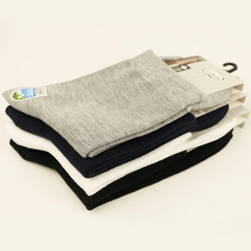 Calcetines de algodón de estilo clásico para hombre y mujer, calcetín transpirable, cómodo, informal, para negocios, Color sólido, 2021