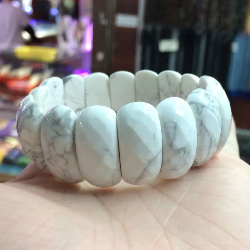 

natural howlite stone beads bracelet DIY jewelry for man for woman wholesale !