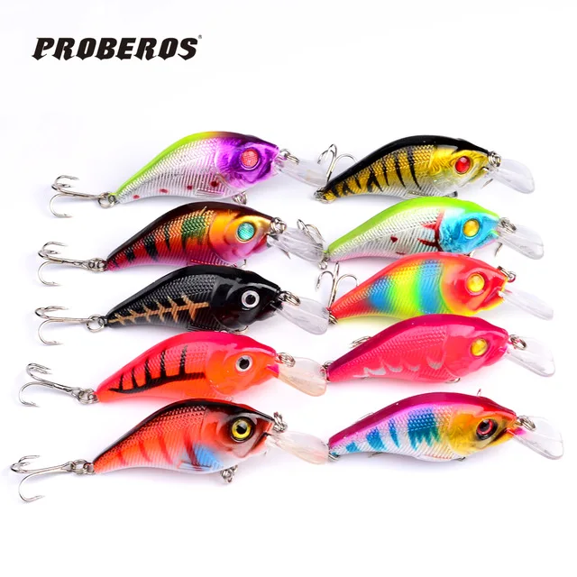 2016 Hot Crank Fishing Bait 10pc/lot fishing lure 10 colors 7.6cm/10.3g top water magician jig fishing tackle