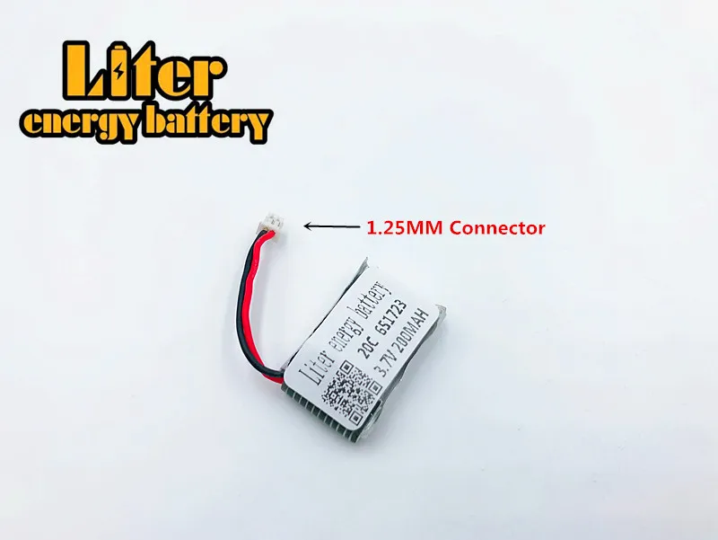 3.7V 200mAh 651723 bateria lipo dla Syma S107 S107G 1S li-po baterii część śmigłowca dla 3D okulary inteligentny zegarek sportowa bransoletka