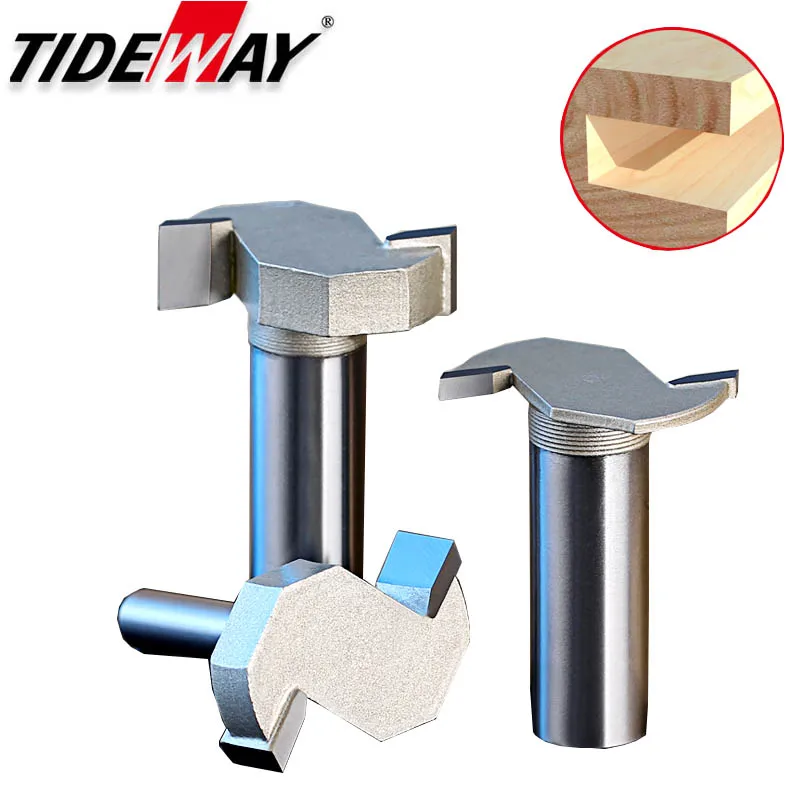 Tideway 1 pc 1/2 "Gambo T Tipo di Lavorazione Del Legno Punte del Router di Qualità Professionale Sbozzare Fresa Per Legno di Fresatura CNC strumento