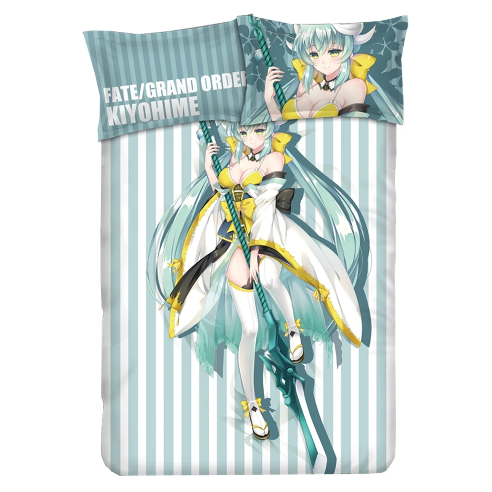 Anime JK Bedding Sets Game Fate Grand Order Berserker Kiyohime Cosplay Comforter Set Sheet Quilt Cover Pillowcase FGO Home Decor