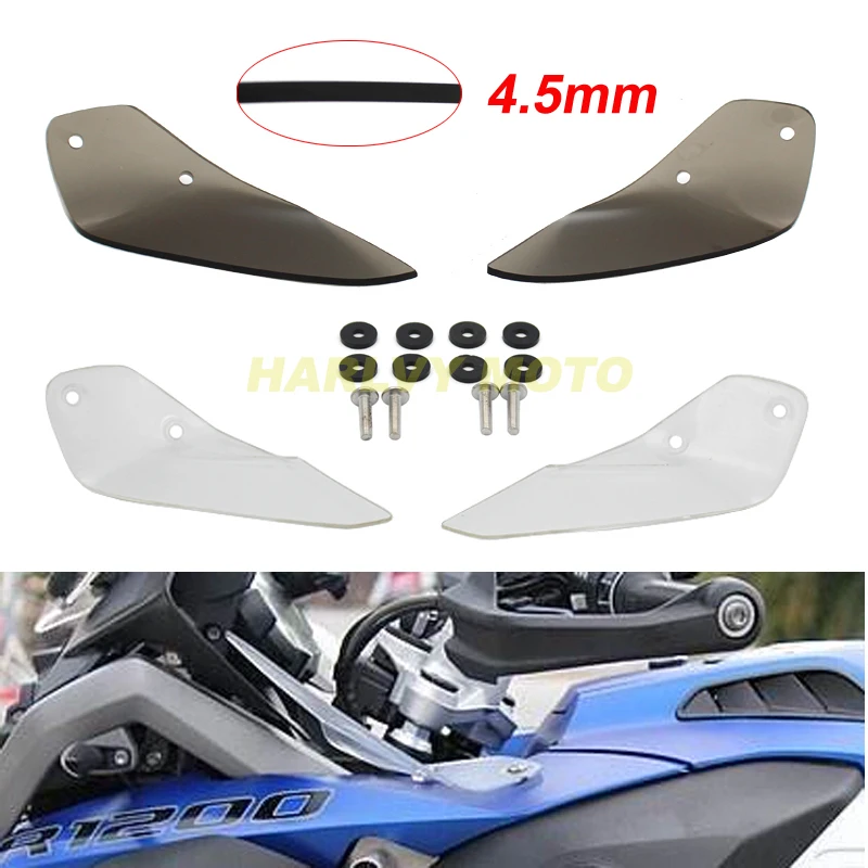 4.5MM Smoke/Clear Windshield Side WindScreen Airflow Panel Wind Deflectors for BMW R1200GS LC/ADV K50 K51 2014-2016