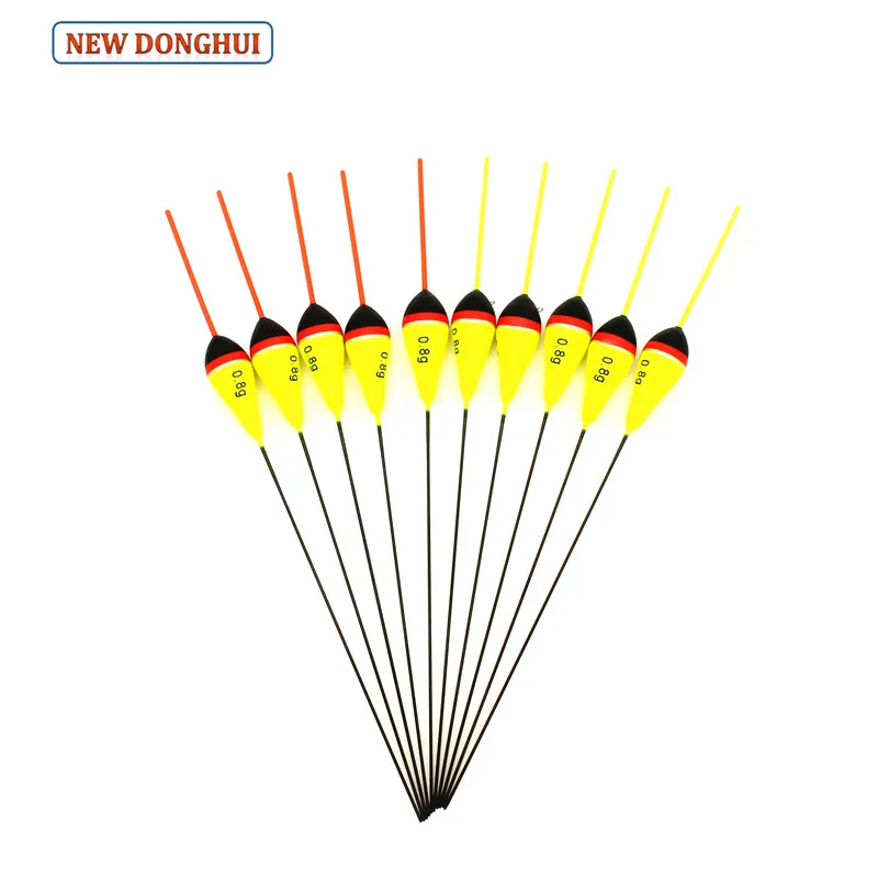 Newdonghui 10pcs/Lot Yellow Balsa Carp Fishing Floats Bobber 0.8G Buoyancy Fishing Accessories Tackle Wedkarstwo Karpiowe 201147