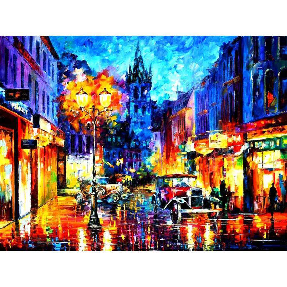 

Scenery landscape oil painting new DIY Crystal full drill square 5D diamond painting 3D cross stitch kit mosaic round rhinestone