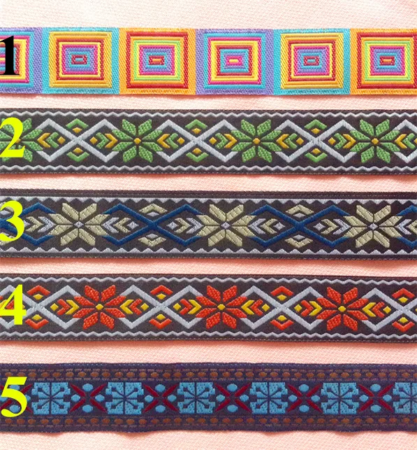 25mm single face geometric style jacquard webbing,5 colors available,XERY-HF160515A