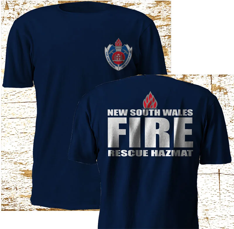 New South Wales Firefighter Fire Rescue Sydney Australia Fire Newest  Men T-Shirt Fashion O-Neck Brand Men\'S Tee Shirt