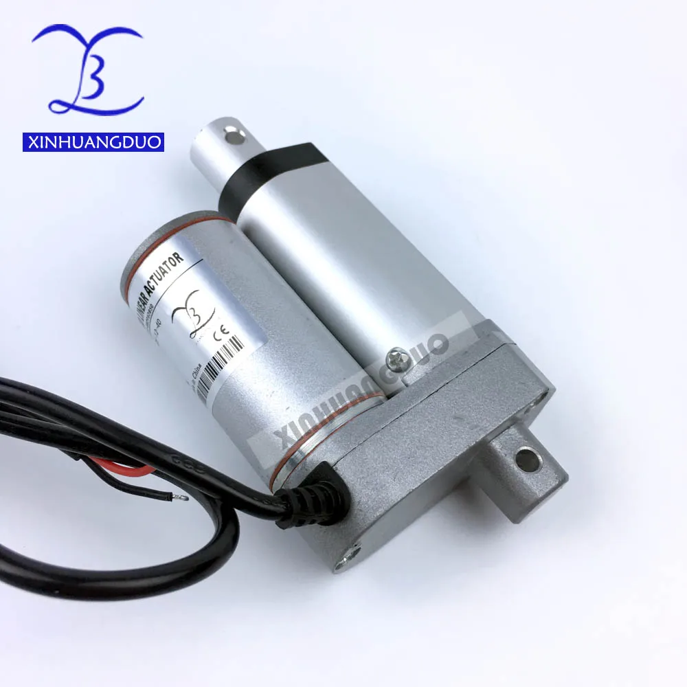 24V 1Inch-4Inch 25Mm 50Mm 75Mm 100Mm Slag 900N /198LBS Micro lineaire Actuator Elektrische Lineaire Actuator Voor Tv, deur Window