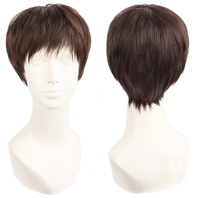 High Quality Anime Voltron:Legendary Defender Lance Short Brown Hair Heat Resistant Cosplay Costume Wig + Free Wig Cap