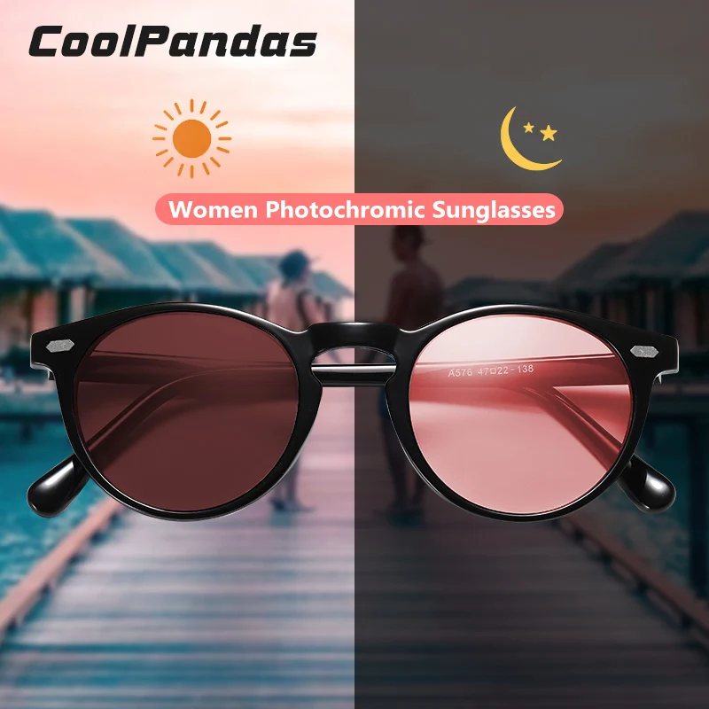 Brand Photochromic Women Sunglasses Polarized Candy Tinted Lens Vintage Sun Glasses Female For Men Women Driving Oculos de sol