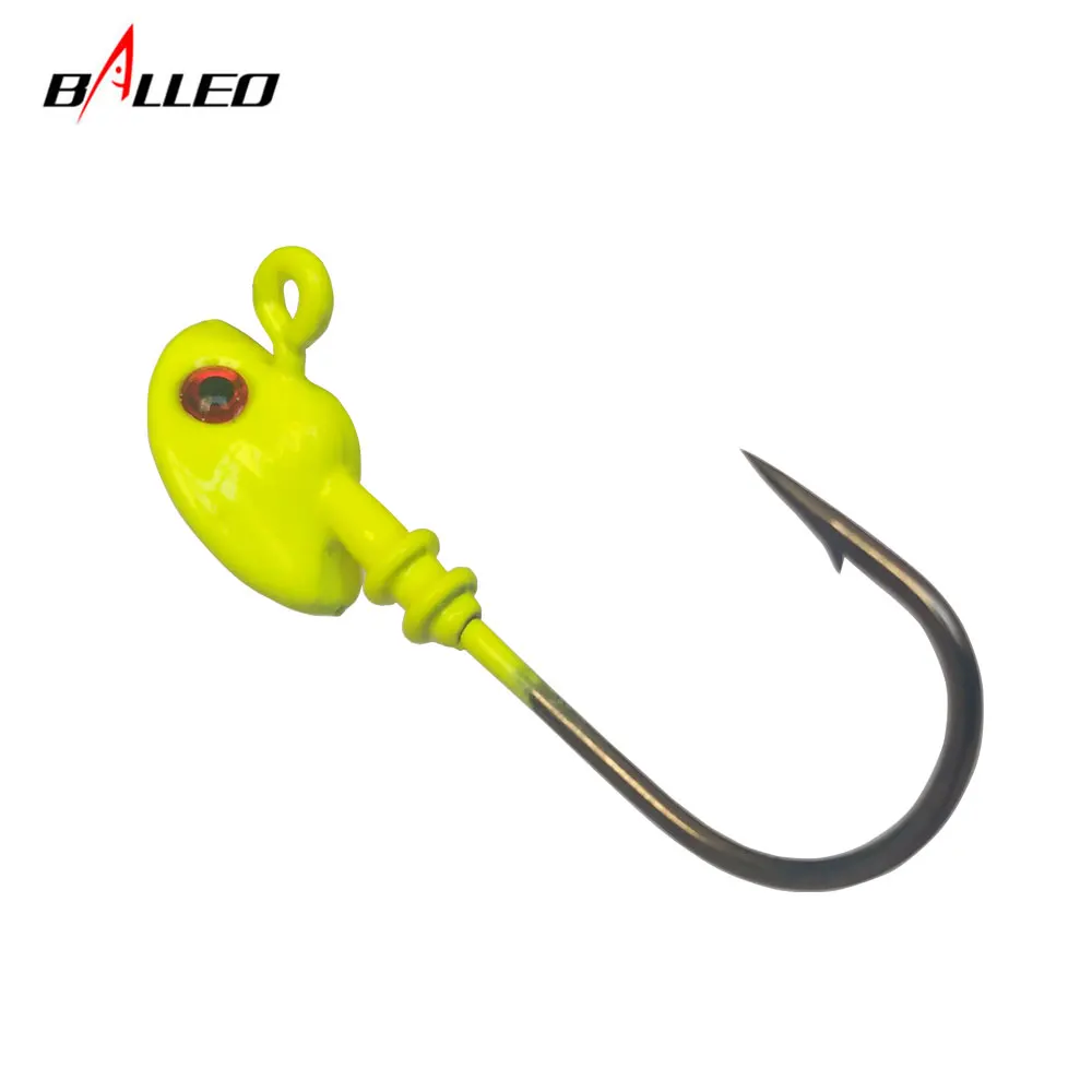 Balleo  6Pcs/lot 7g/10g14g18g21g Lead Head Hook Lure Hook Jig Head Fishing Tackle Fish Head Hooks  Fishing Accessories