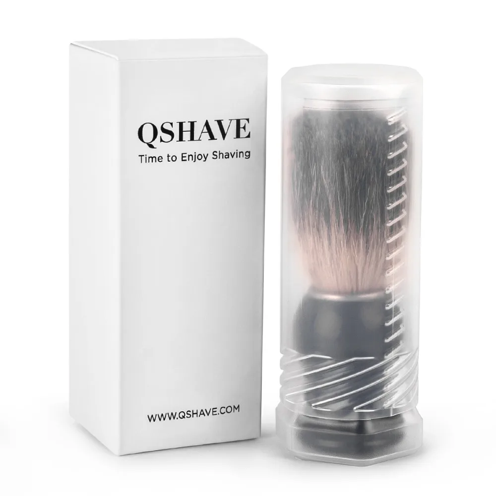 QSHAVE-estuche de viaje para brochas de afeitar, soporte apto para la mayoría de brochas de afeitar, (brocha no incluida)