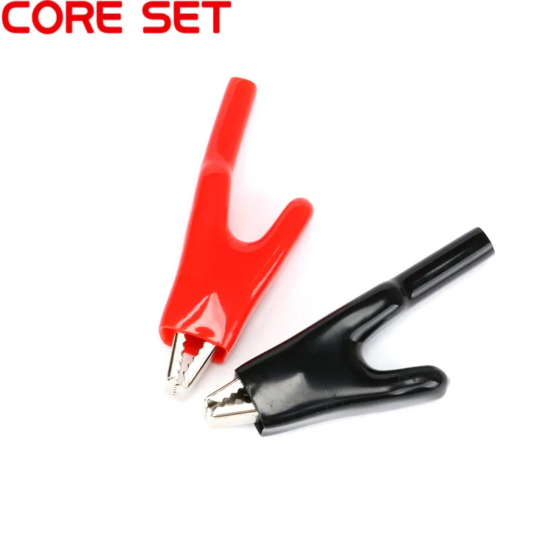 2 PCS Sheathed Alligator Clips Electrical DIY Test Leads Alligator Double-Ended Crocodile Clips Roach Electrical Jumper Wire image 4