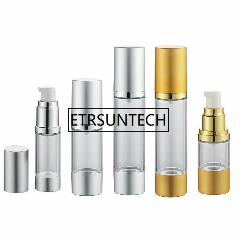 10/15/30/50/100ml Silber Gold High-grade Nachfüllbare Flaschen Tragbare Airless Pumpe dispenser Flasche Für Reise Lotion H0069 – Detail 1