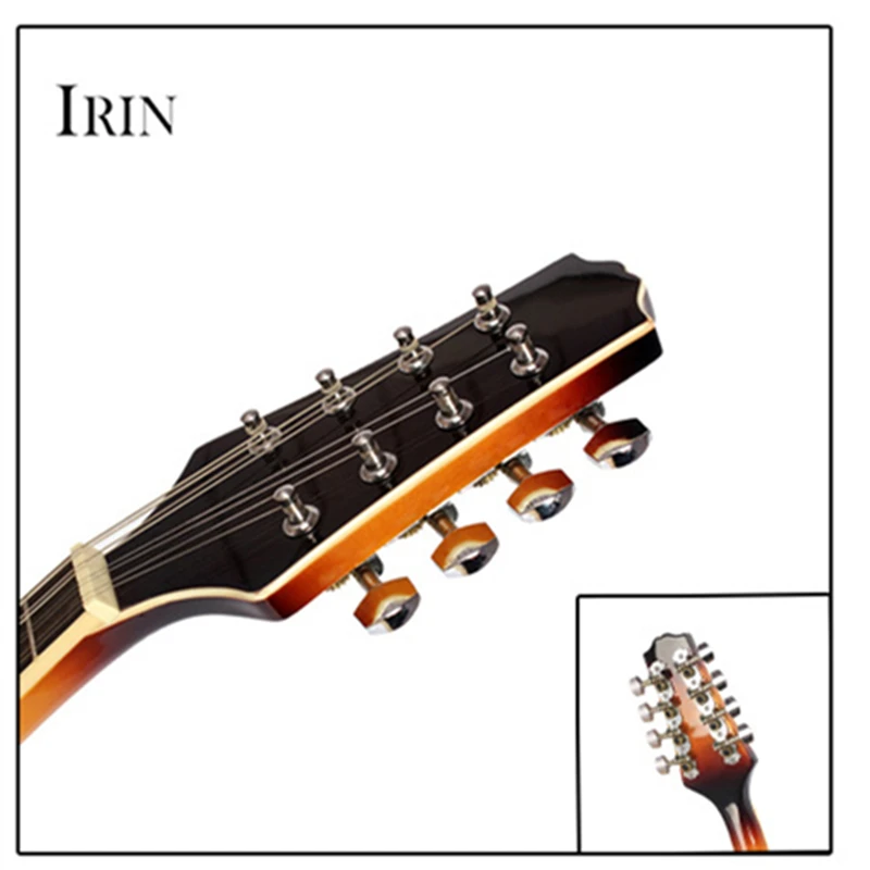 A-Style 8-String Basswood Mandolin Musical Instrument Ukulele with Rosewood Steel String Mandolin Guitar Instrument Adjustable