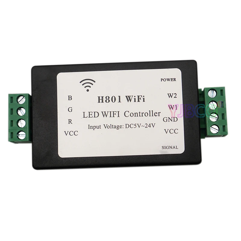 rgbw wifi led controlador para rgbw led fita de luz de tira dc524v entrada 4ch 4a saida h801 01