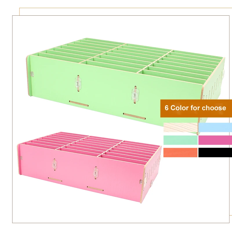 24 Grid Multifunctional Wooden Storage Box Mobile Phone Repair Tool Box Motherboard Accessories Storage Box