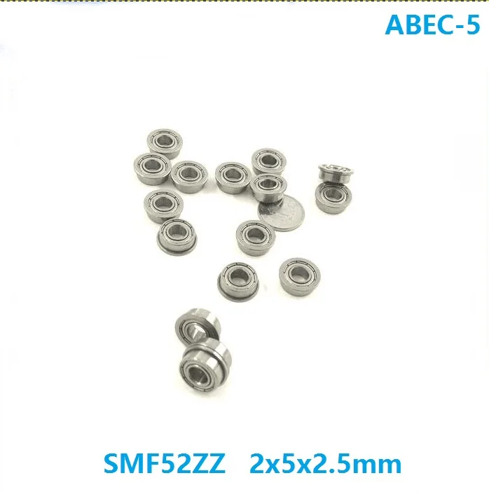 

50pcs SMF52ZZ S MF52ZZ ABEC-5 2x5x2.5 mm Stainless Steel SUS440C Flange Deep Groove Ball bearing shielded 2*5*2.5mm MF52 ZZ Z