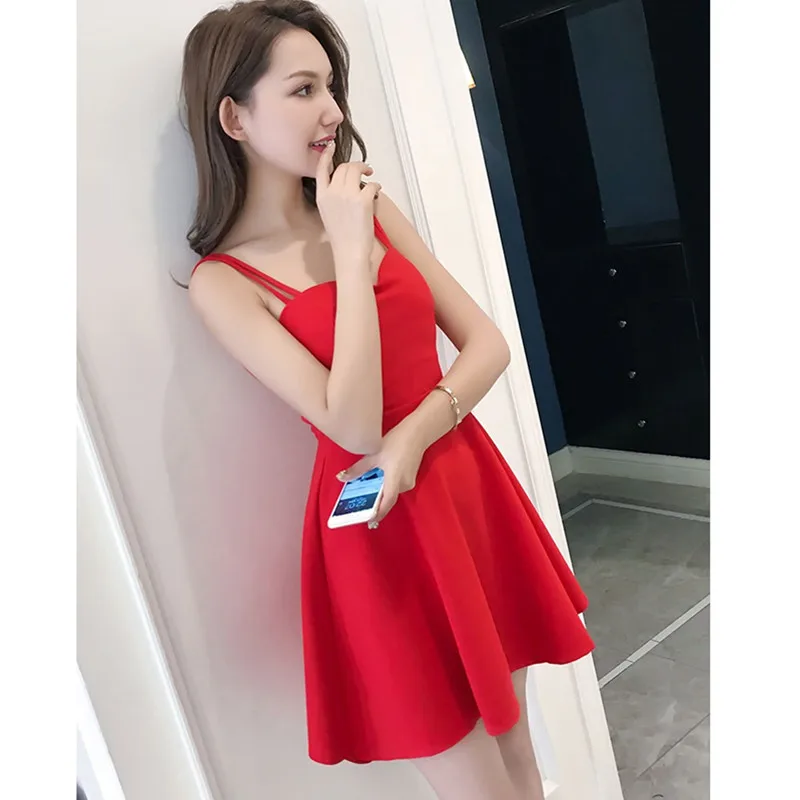 UHYTGF 2021 New Summer Dresses Off Shoulder Sexy Dress Fashion Girl Sling Open Back Party Dresses V-Neck Pullover Boho Dress 258