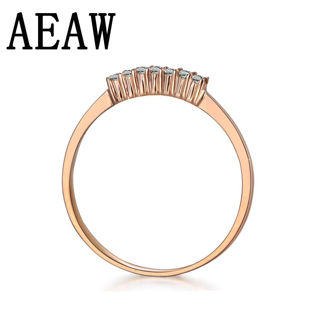 14K Rose Gold Round CVD HPHT Lab Grown Diamond Engagement Ring Band Wedding for Women