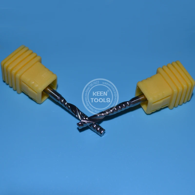 Em3.22mm (h2) ferramentas de corte de carboneto sólido uma flauta espiral bits para trabalhar madeira gravura escultura mdf, placa de pvc, acrílico