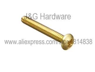 Wkooa M3 Brass Machine Screw Pan Head Phillips Drive Pack 1000