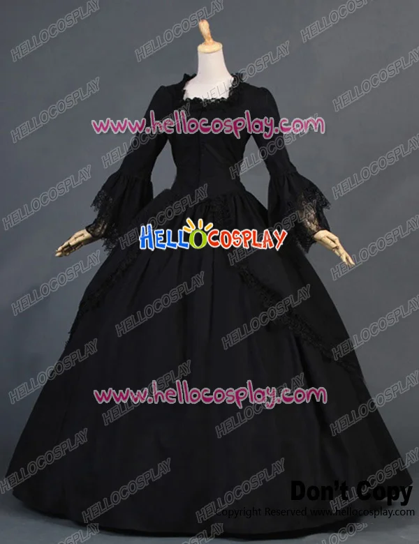 Marie Antoinette Victorian French Formal Period Gown Reenactment Lolita Dress Costume H008