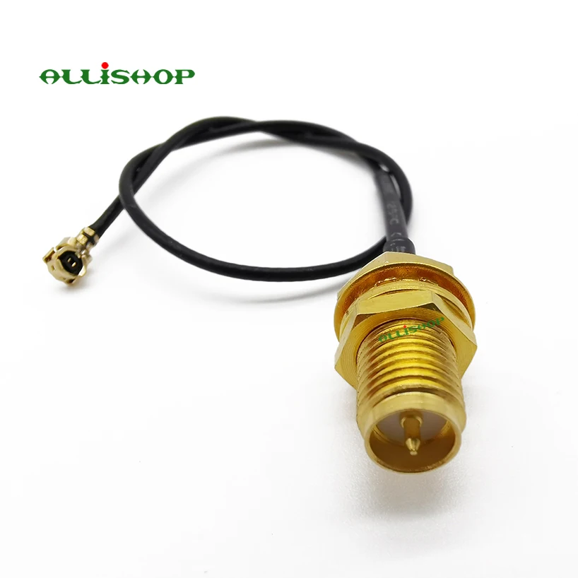 ALLiSHOP 0-3Ghz Wifi router Wireless phone AP Extension pigtail RP SMA female brooches plug to U.FL IPX connector 1.13 cable