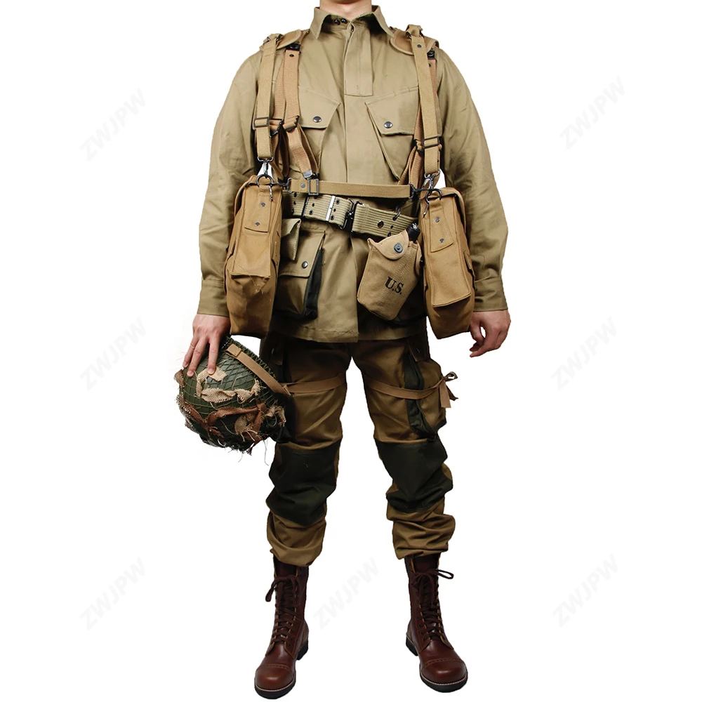 

WWII WW2 US M42 soldiers Paratroopers Uniforms and Medical equipment Package（No Helmet）