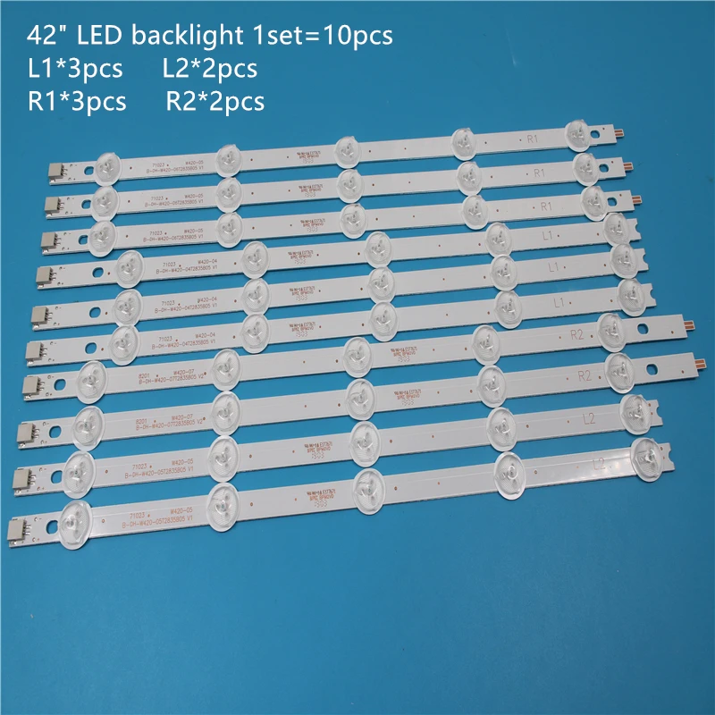 10 Pieces/lot New LED backlight bar for 42