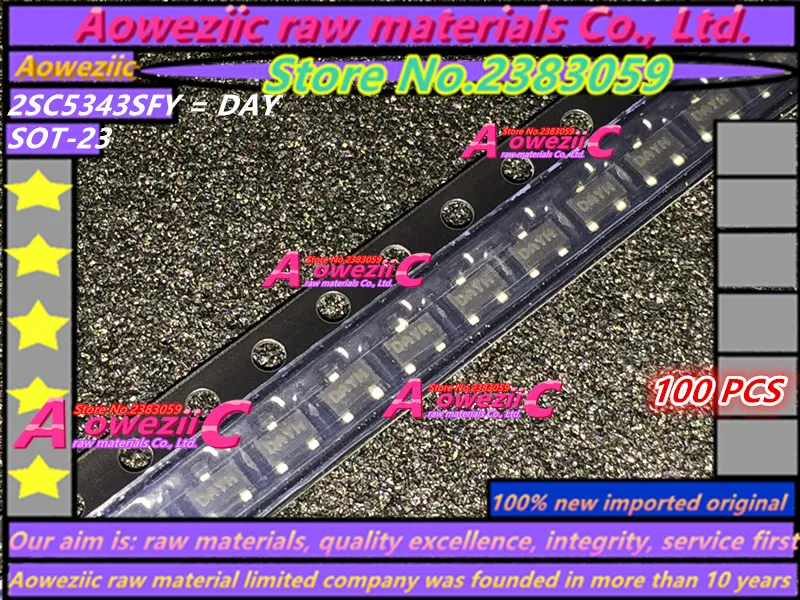 BC846B BC846 1B BC847B BC847 1F 2SA1015LT1 BA 2SC5343SFY 2SC5343 DAY SOT-23 original y importado, 100% nuevo