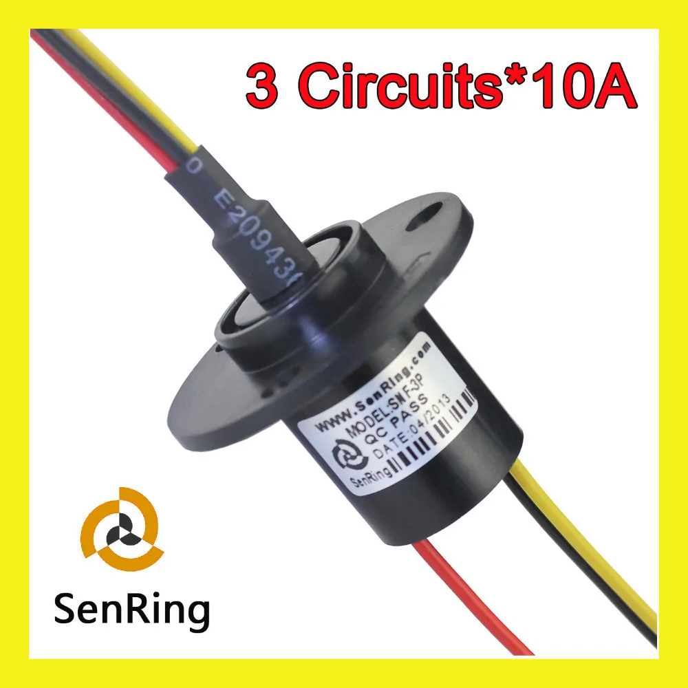 Anillos colectores de turbina eólica de 3 cables/poste, corriente de 15A para equipos generadores SNF-3P