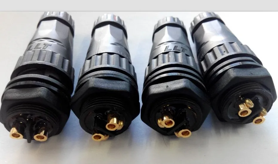 

High Quality Waterproof Connector,M22 2 pin Panel Mount Cable Connector,Screw Lock Male female LED Light Adaptor, Field Assembly