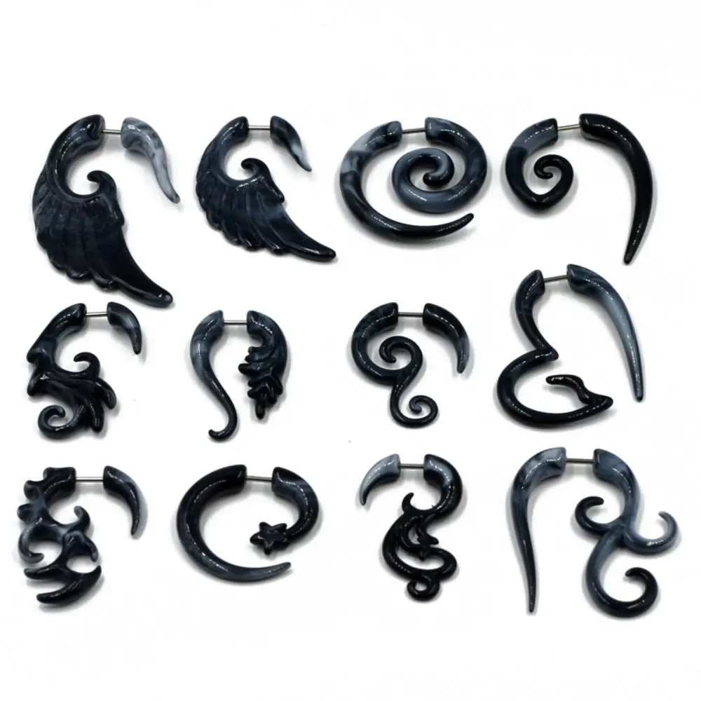 Heteromorphism Shape Double Color Fake Spiral Ear Taper Plug Gauges Twist Expanders Earring Cheater Stretchers Piercing Jewelry