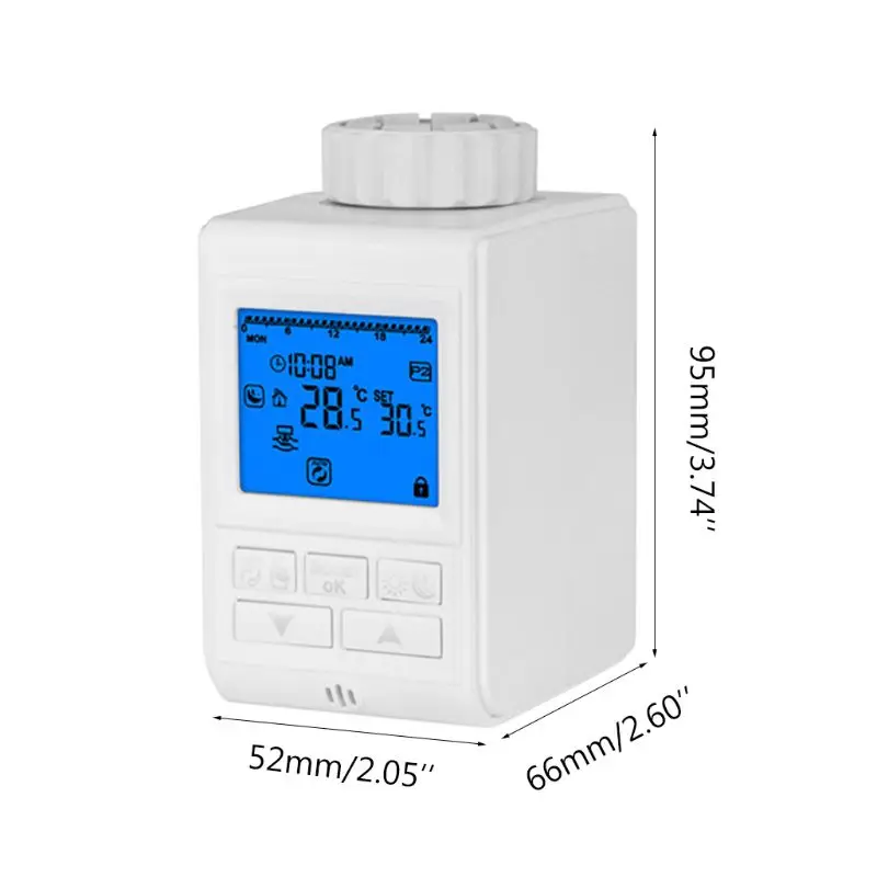 

Programmable Thermostat Timer TRV Radiator Valve Actuator Temperature Controller