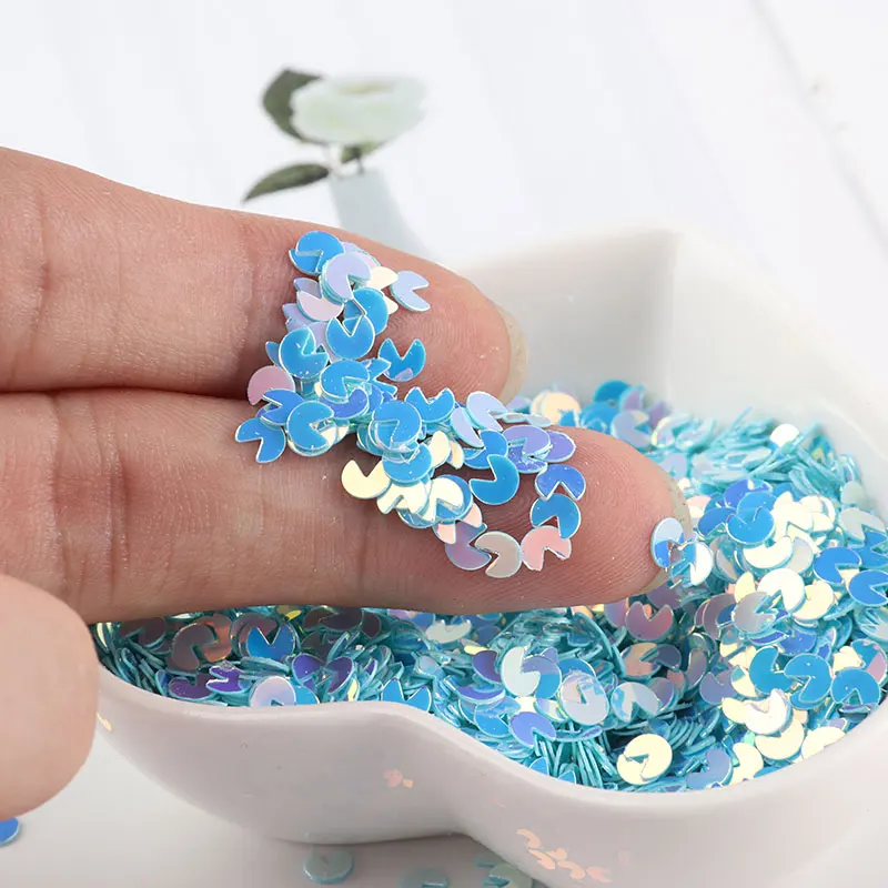 1800pcs/Pack 5mm Cannibals Shape Sequins DIY Glitter Paillettes Slime Material Lady Nail Art Craft Wedding Decoration confetti