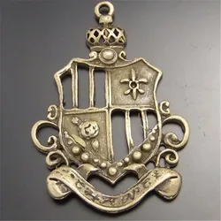 GraceAngie  15PCS Vintage Style Bronze Look Jewellry Pendant School Logo 41*32*4MM 02406