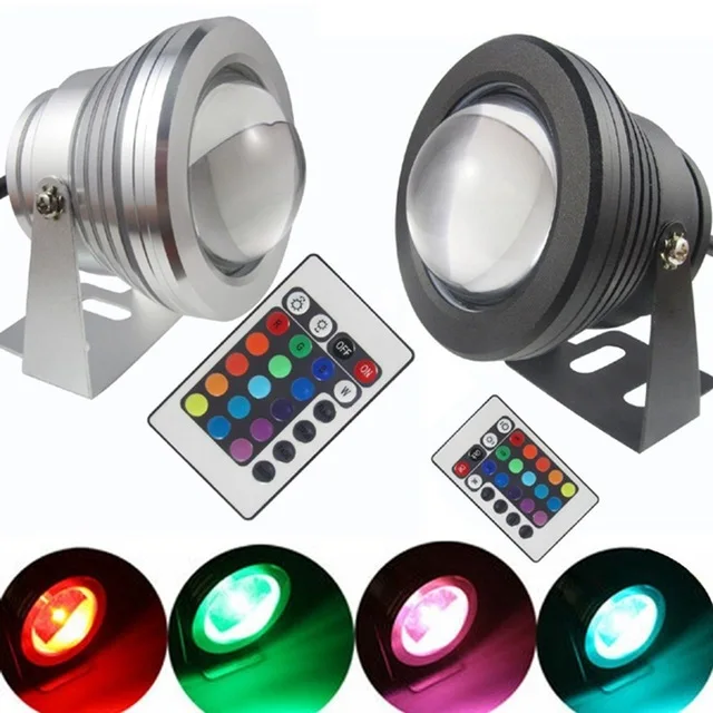 Led Underwater Light RGB 10W 12V Led Underwater Light 16 Colors Waterproof IP67 Fountain Pool Lamp Lighting