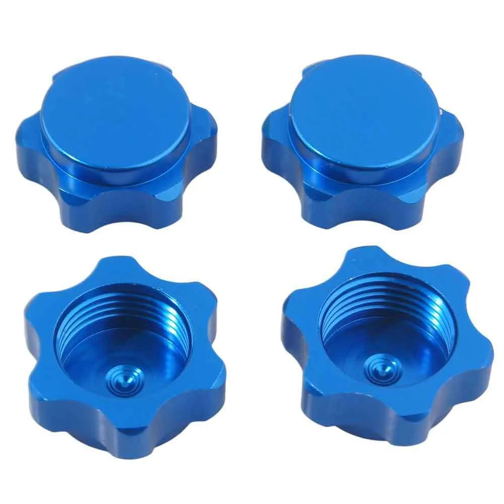 4 piezas 17mm cubo de rueda tuerca hexagonal bien cubierta Anti-polvo para 1/8 RC coche buggy truck actualizado hop-piezasHSP A